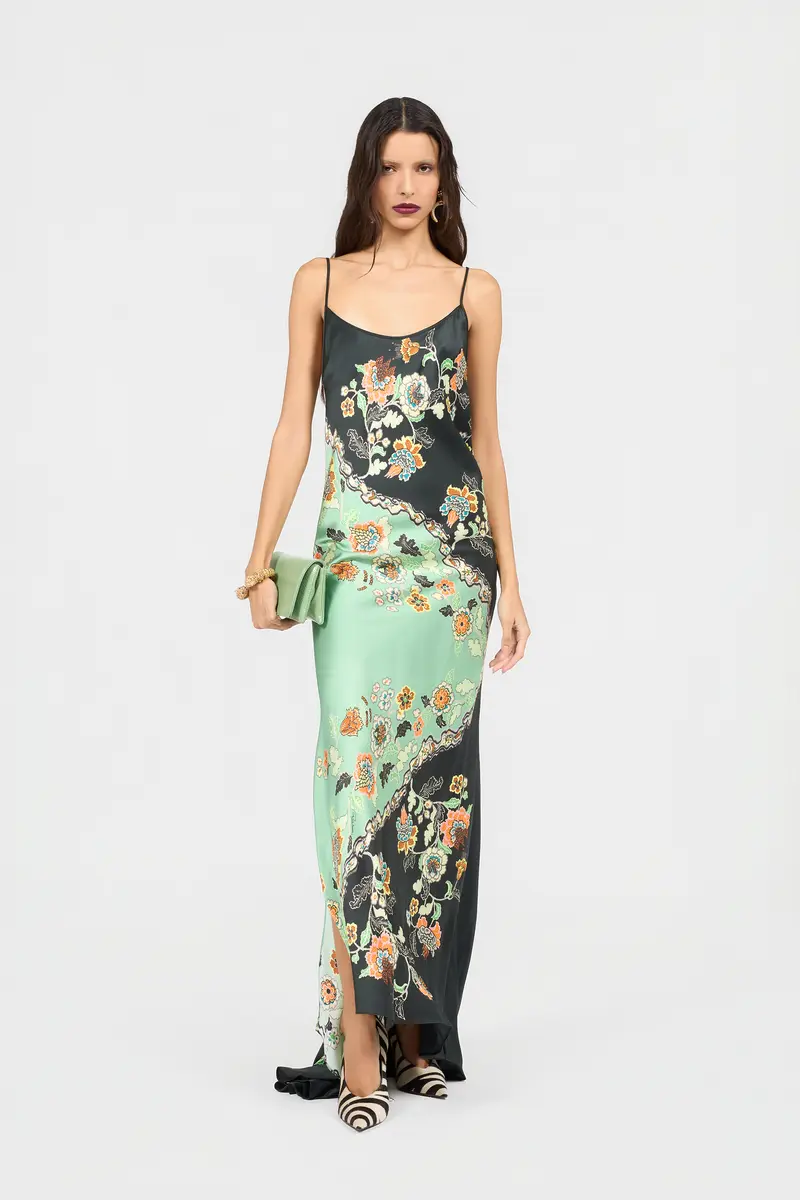 Roberto Cavalli Kimono Print Silk Dress | Thumbnail 2 Roberto Cavalli Kimono Print Silk Dress | Thumbnail 2