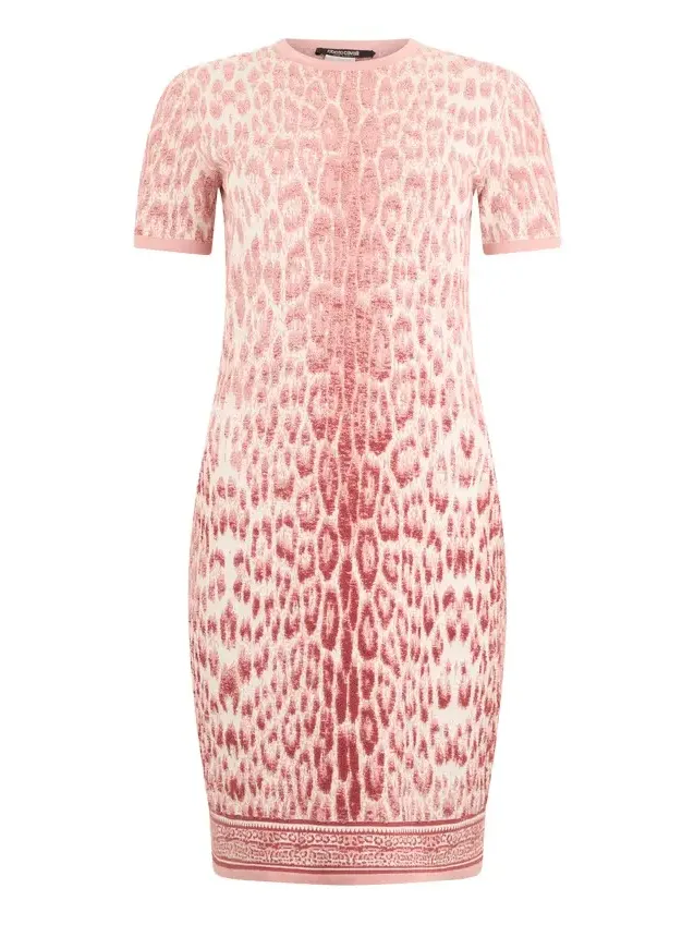 Jaguar Pink Print Midi Dress Jaguar Pink Print Midi Dress