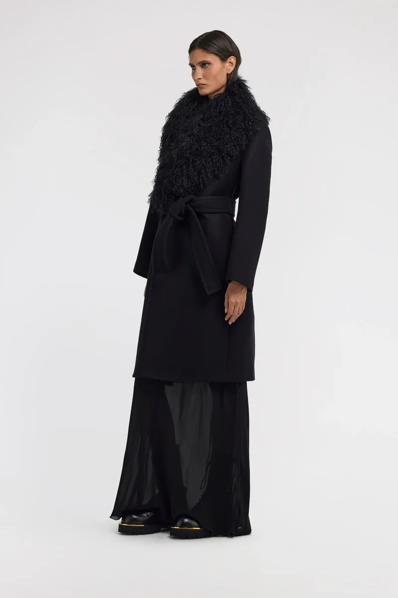 Roberto Cavalli Coat with fur collar | Thumbnail 4