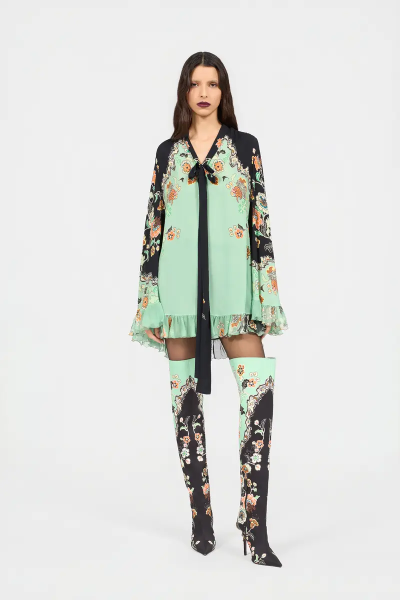 Roberto Cavalli Kimono Print Mini Dress | Thumbnail 2