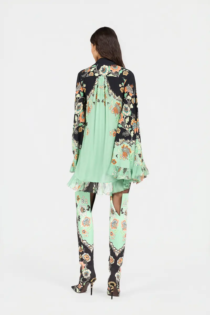 Roberto Cavalli Kimono Print Mini Dress | Thumbnail 3