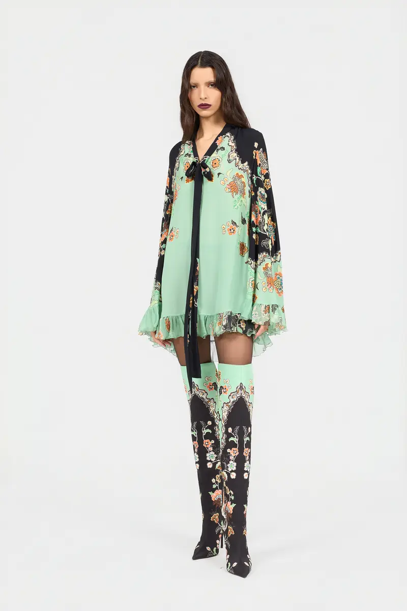 Roberto Cavalli Kimono Print Mini Dress | Thumbnail 6