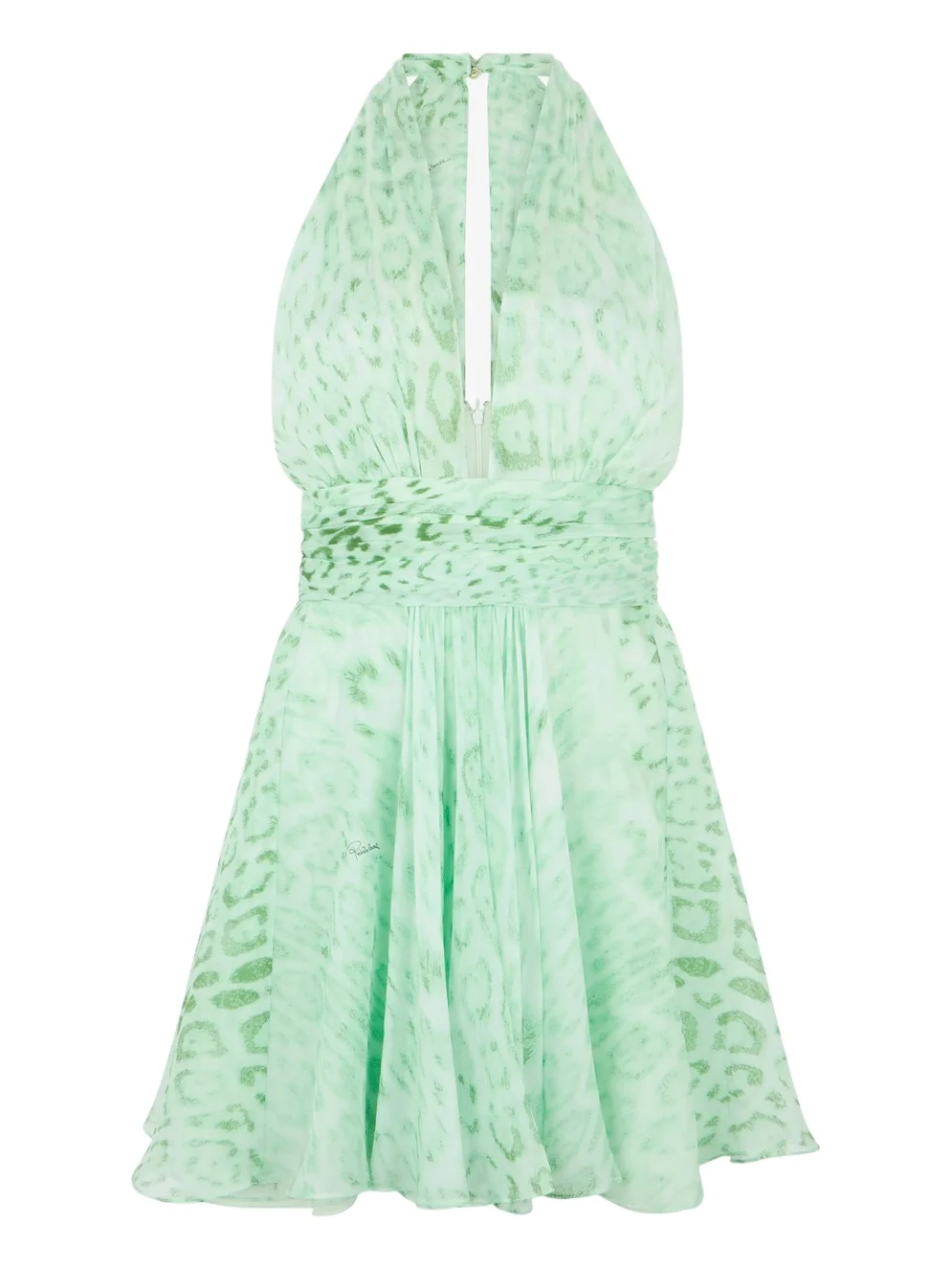 Jaguar Mint Print Silk Mini Dress Jaguar Mint Print Silk Mini Dress