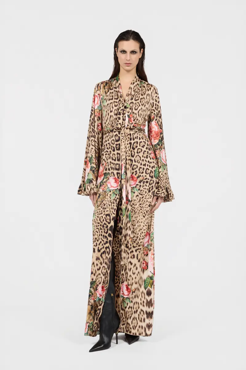 Roberto Cavalli Jaguar Roses Print Dress | Thumbnail 2 Roberto Cavalli Jaguar Roses Print Dress | Thumbnail 2