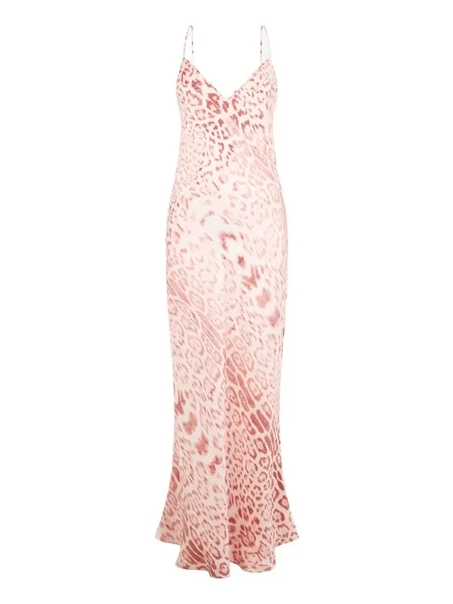 Jaguar Pink Print Slip Dress Jaguar Pink Print Slip Dress