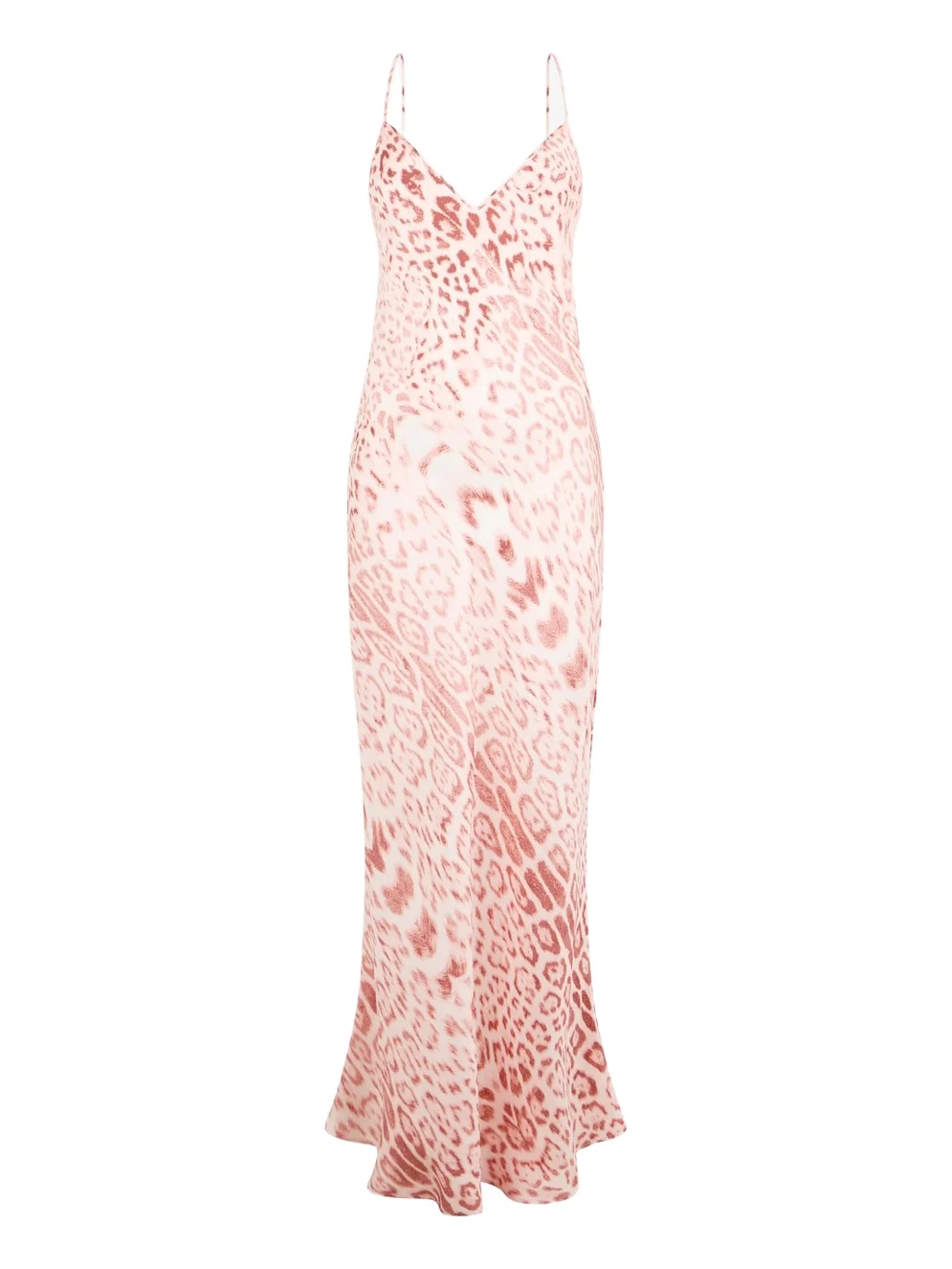Roberto Cavalli Jaguar Pink Print Slip Dress