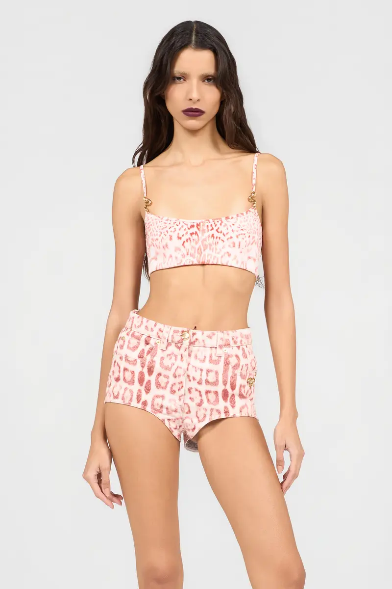 Roberto Cavalli Jaguar Pink Print Top | Thumbnail 4 Roberto Cavalli Jaguar Pink Print Top | Thumbnail 4