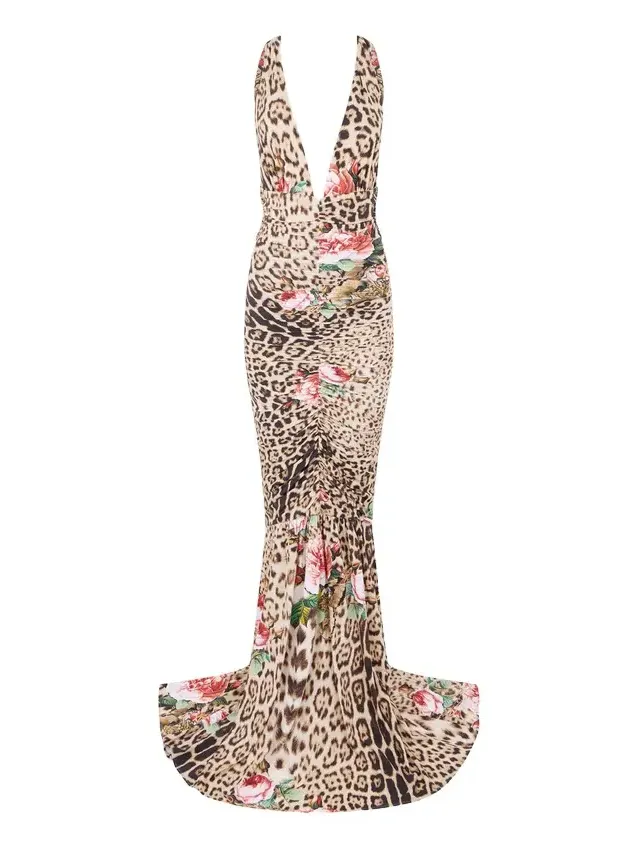 Jaguar Roses Print Dress