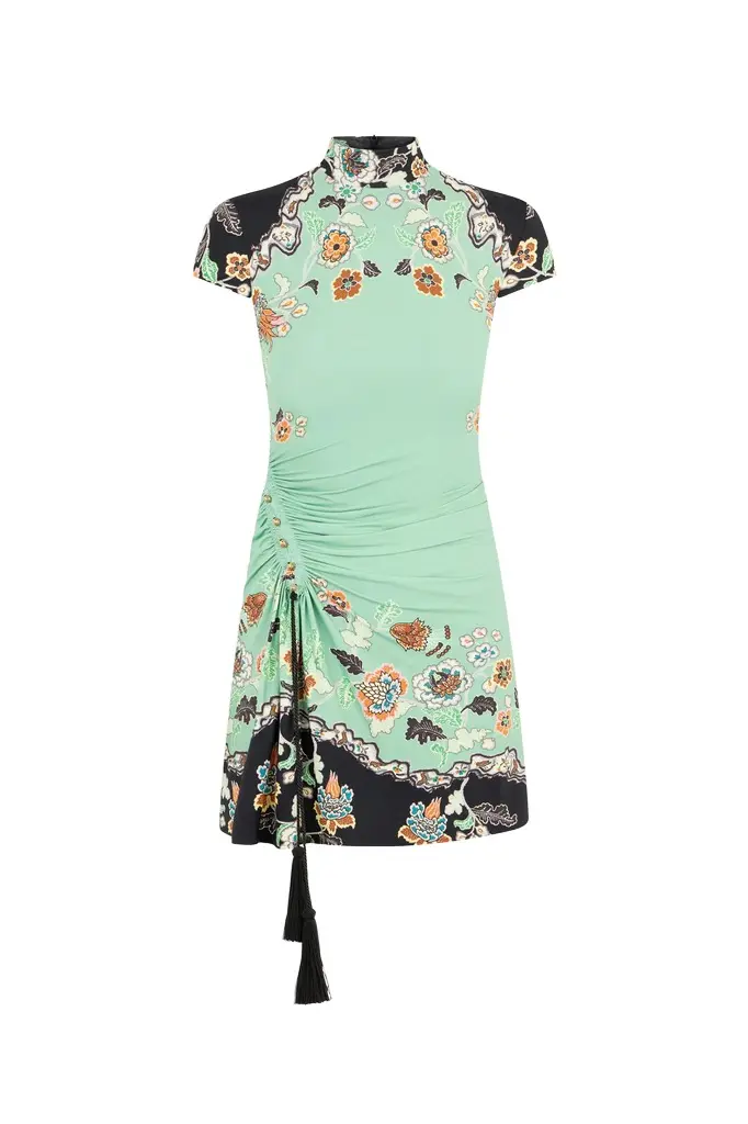 Roberto Cavalli Kimono Print Mini Dress | Image 1 Roberto Cavalli Kimono Print Mini Dress | Image 1