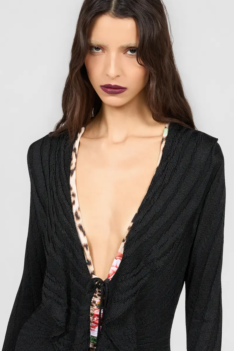 Roberto Cavalli Black Cardigan | Thumbnail 4 Roberto Cavalli Black Cardigan | Thumbnail 4