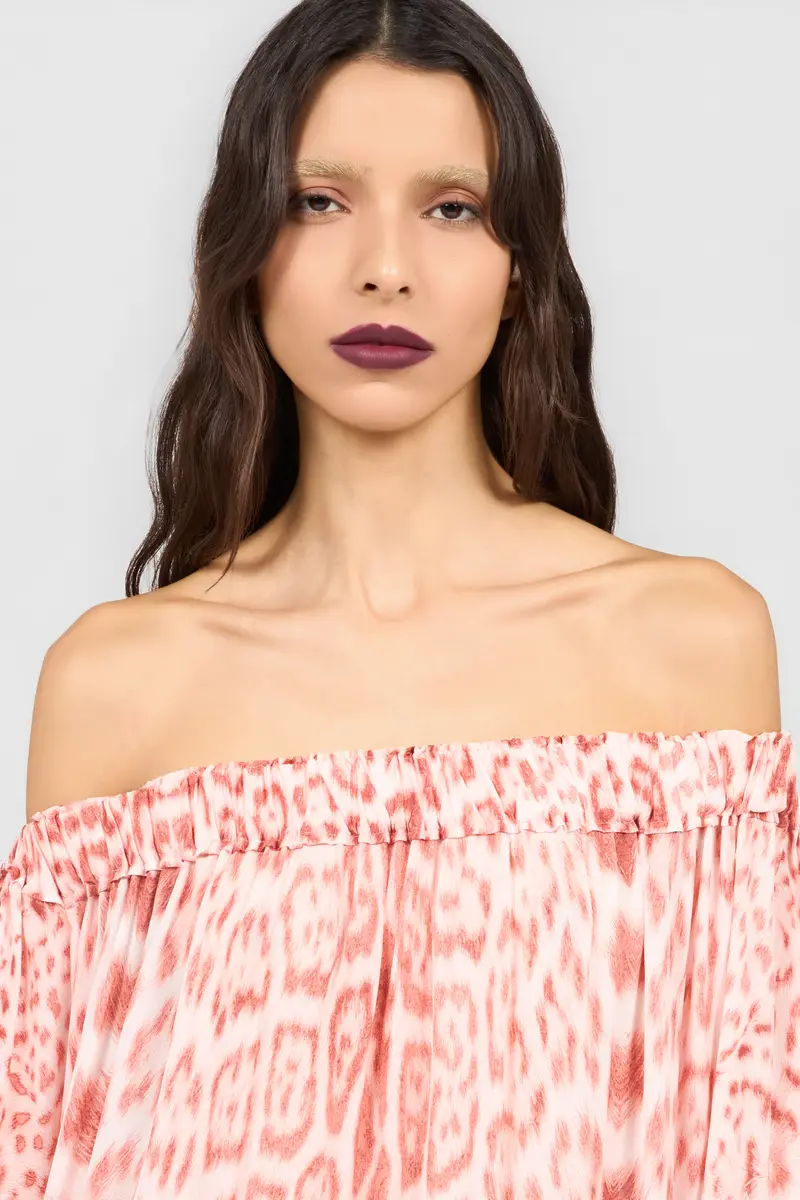 Roberto Cavalli Jaguar Pink Print Mini Dress | Thumbnail 4
