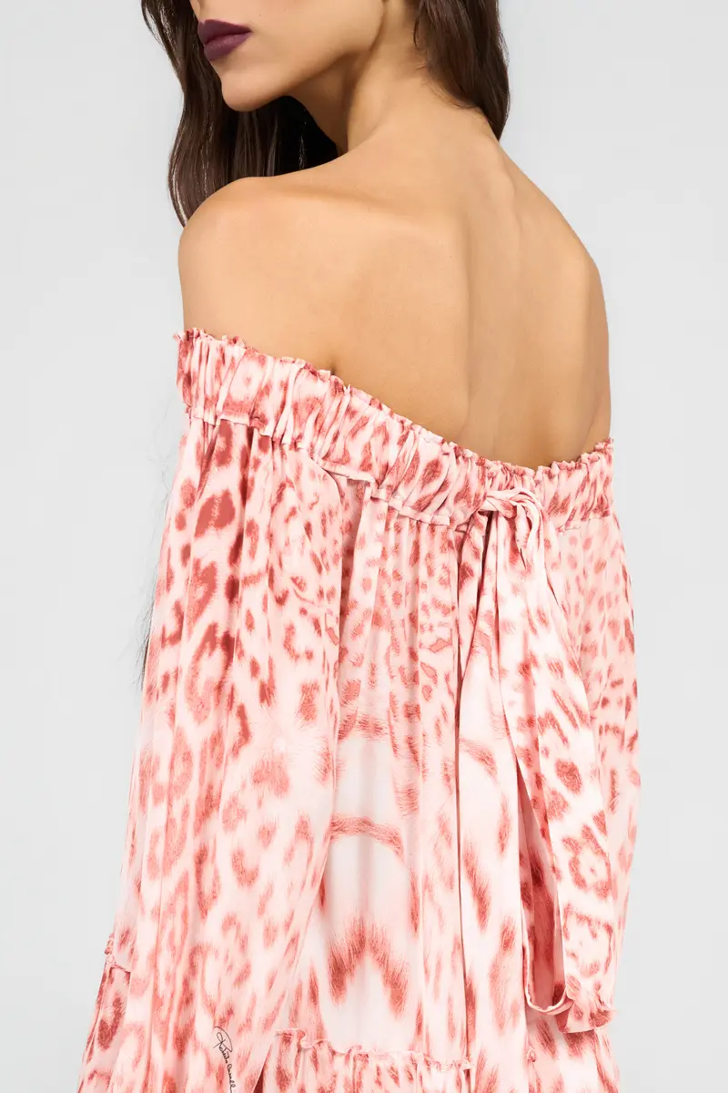 Roberto Cavalli Jaguar Pink Print Mini Dress | Thumbnail 5