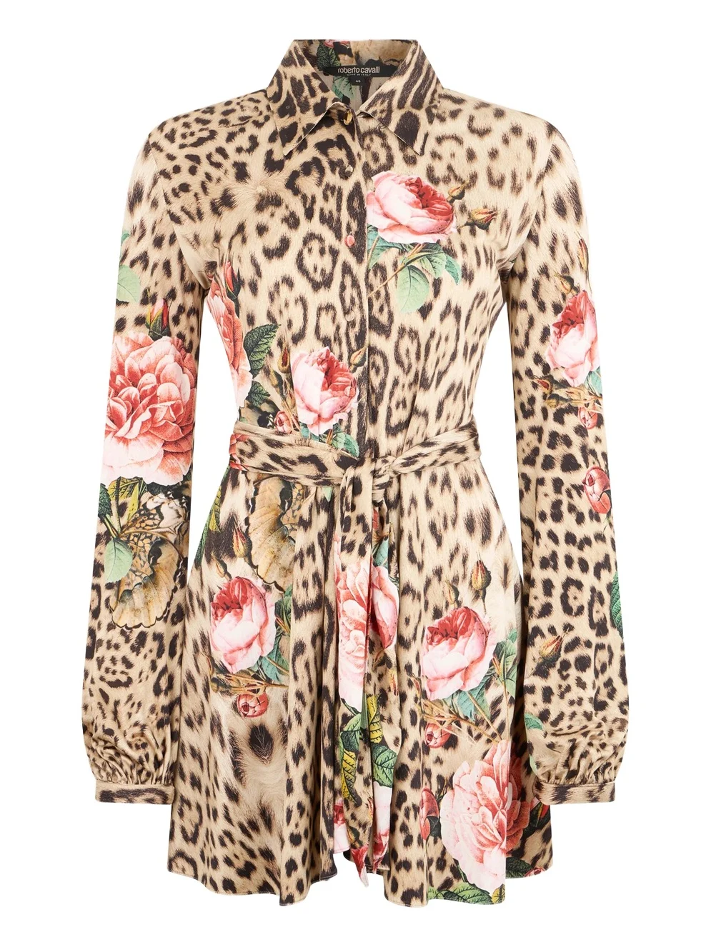 Mini Dress Jaguar Roses Print Mini Dress Jaguar Roses Print