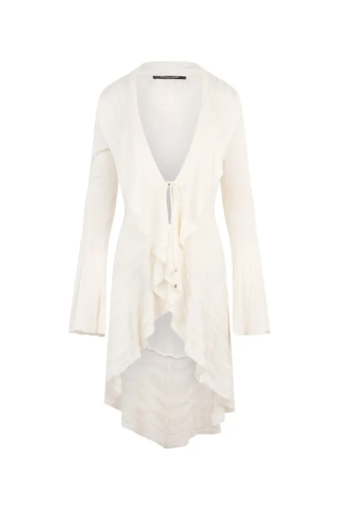 Roberto Cavalli Off-White Cardigan | Image 1 Roberto Cavalli Off-White Cardigan | Image 1
