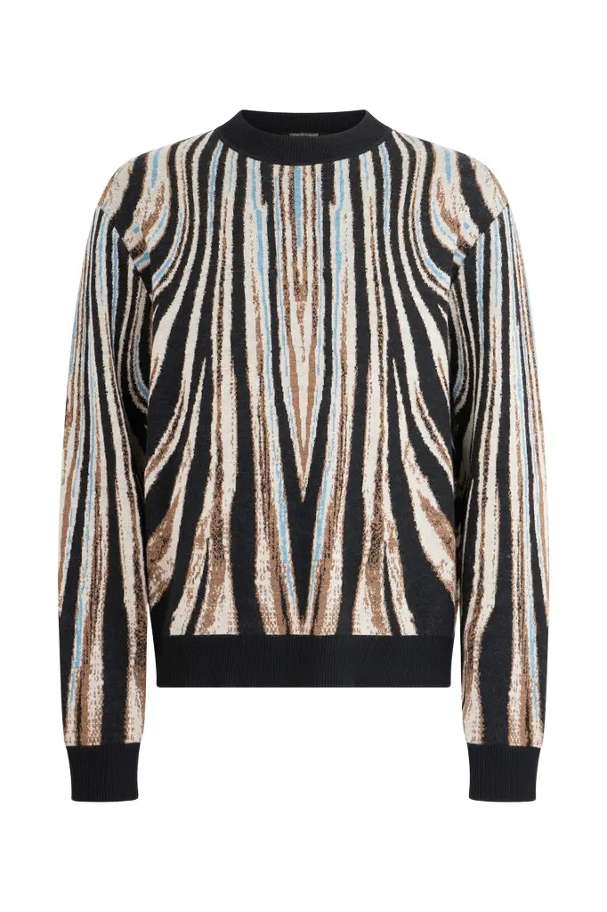Roberto Cavalli Sweater With Zebra Print | Image 1 Roberto Cavalli Sweater With Zebra Print | Image 1