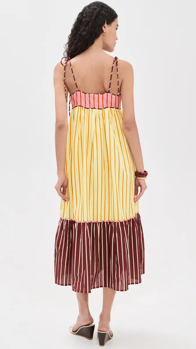English Factory Colorblock Stripe Sleeveless Midi Dress | Thumbnail 3 English Factory Colorblock Stripe Sleeveless Midi Dress | Thumbnail 3