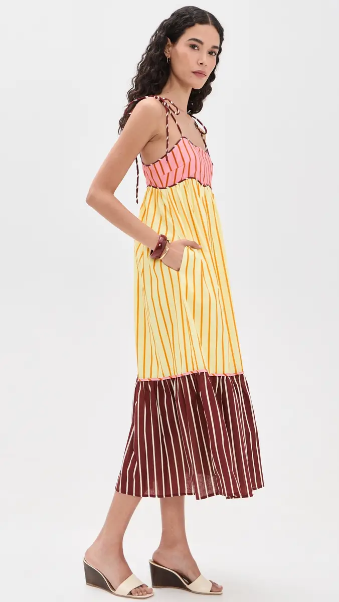 English Factory Colorblock Stripe Sleeveless Midi Dress | Thumbnail 4 English Factory Colorblock Stripe Sleeveless Midi Dress | Thumbnail 4