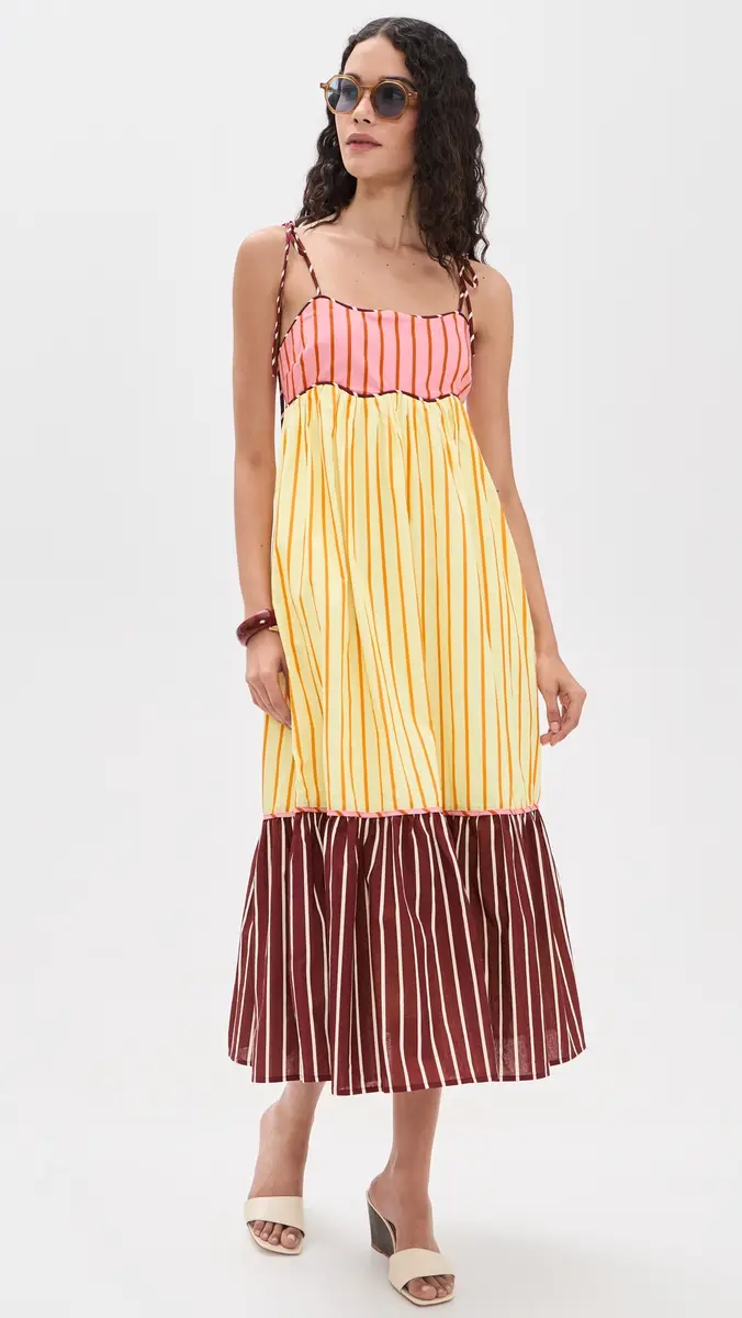 English Factory Colorblock Stripe Sleeveless Midi Dress | Thumbnail 5 English Factory Colorblock Stripe Sleeveless Midi Dress | Thumbnail 5