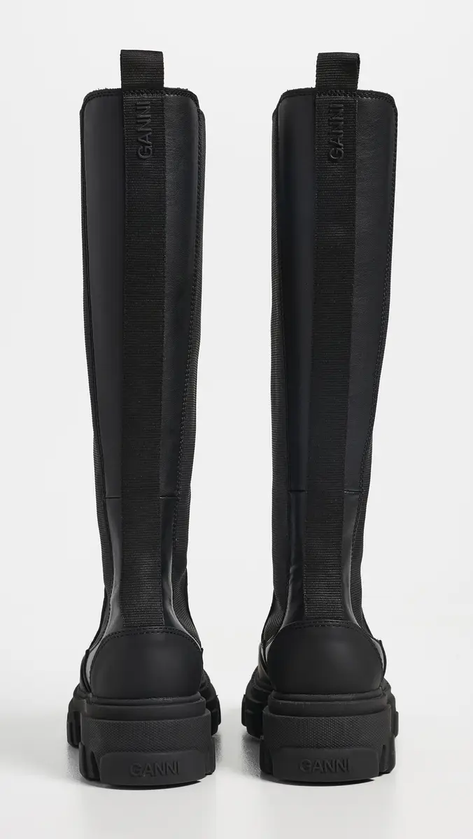 Ganni Cleated Black Stitch High Chelsea Boots | Thumbnail 4 Ganni Cleated Black Stitch High Chelsea Boots | Thumbnail 4