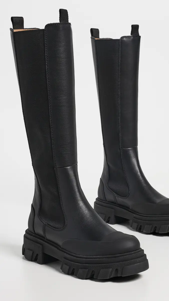Ganni Cleated Black Stitch High Chelsea Boots | Thumbnail 5 Ganni Cleated Black Stitch High Chelsea Boots | Thumbnail 5