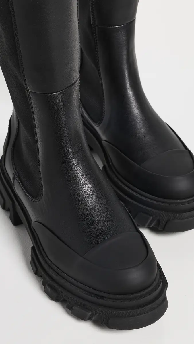Ganni Cleated Black Stitch High Chelsea Boots | Thumbnail 6 Ganni Cleated Black Stitch High Chelsea Boots | Thumbnail 6