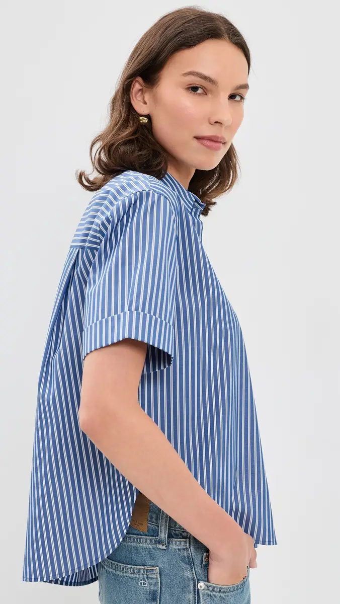 rag & bone Connie Short Sleeve Stripe Shirt | Thumbnail 4 rag & bone Connie Short Sleeve Stripe Shirt | Thumbnail 4