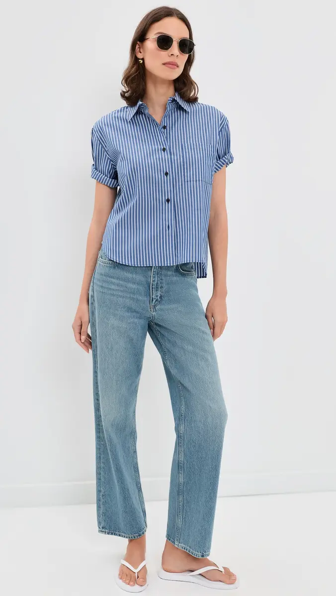 rag & bone Connie Short Sleeve Stripe Shirt | Thumbnail 5 rag & bone Connie Short Sleeve Stripe Shirt | Thumbnail 5