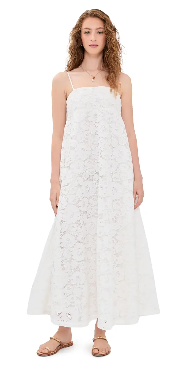 VRG GRL Bianca Lace Maxi Dress White White | Image 1 VRG GRL Bianca Lace Maxi Dress White White | Image 1
