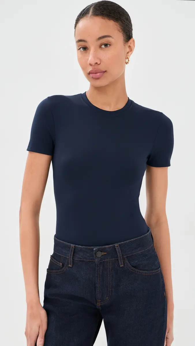 Wardrobe.NYC WARDROBE. NYC Opaque Tee Thong Bodysuit | Thumbnail 2