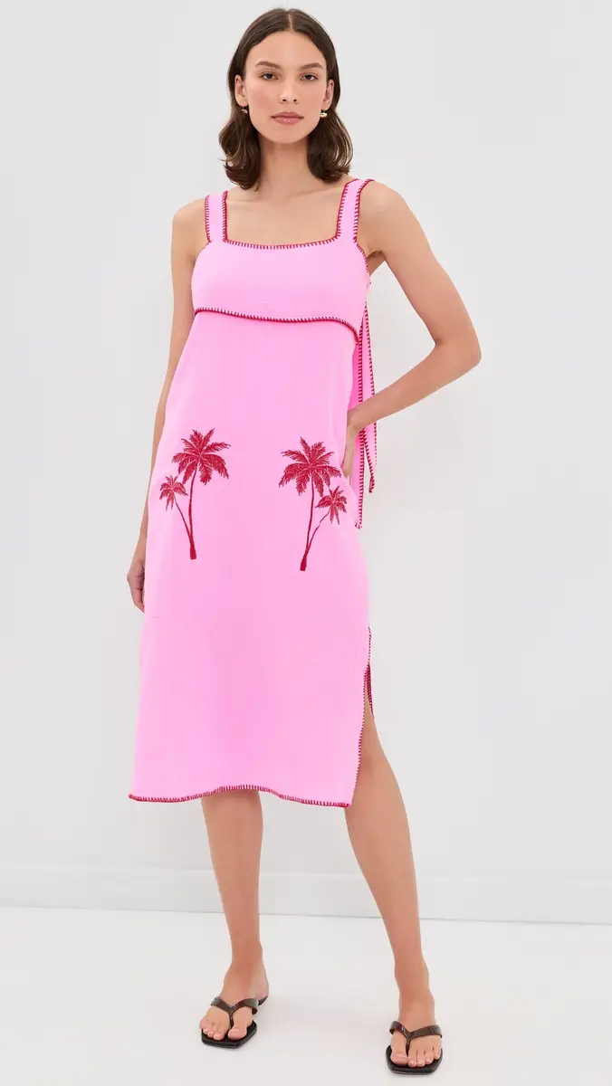 English Factory Tropical Embroidered Midi Dress | Thumbnail 2 English Factory Tropical Embroidered Midi Dress | Thumbnail 2