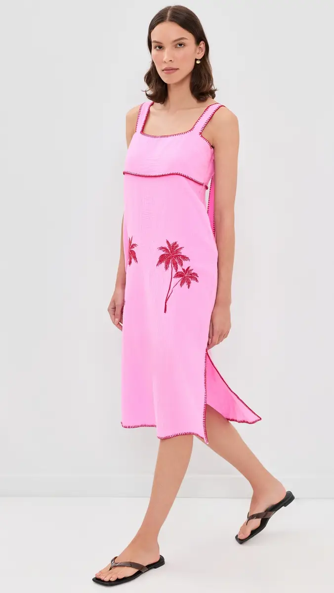 English Factory Tropical Embroidered Midi Dress | Thumbnail 5 English Factory Tropical Embroidered Midi Dress | Thumbnail 5