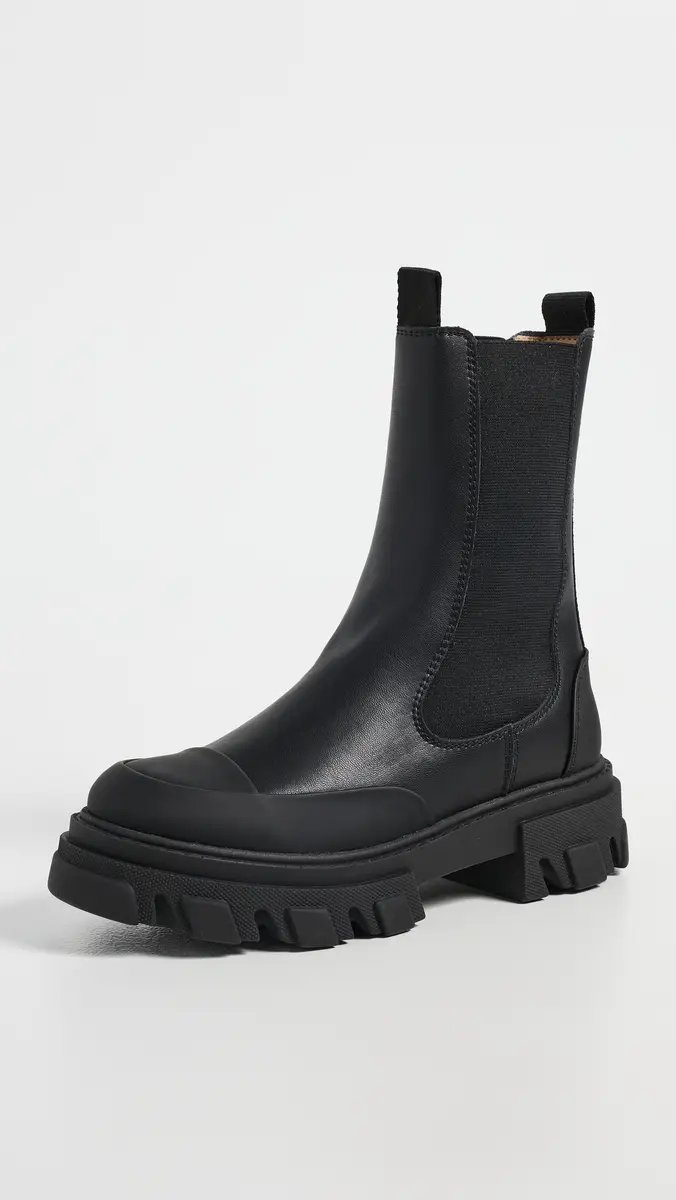 Ganni Cleated Mid Chelsea Boots | Thumbnail 2 Ganni Cleated Mid Chelsea Boots | Thumbnail 2