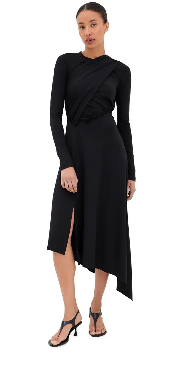 Victoria Beckham Long Sleeve Wrap Dress | Image 1 Victoria Beckham Long Sleeve Wrap Dress | Image 1
