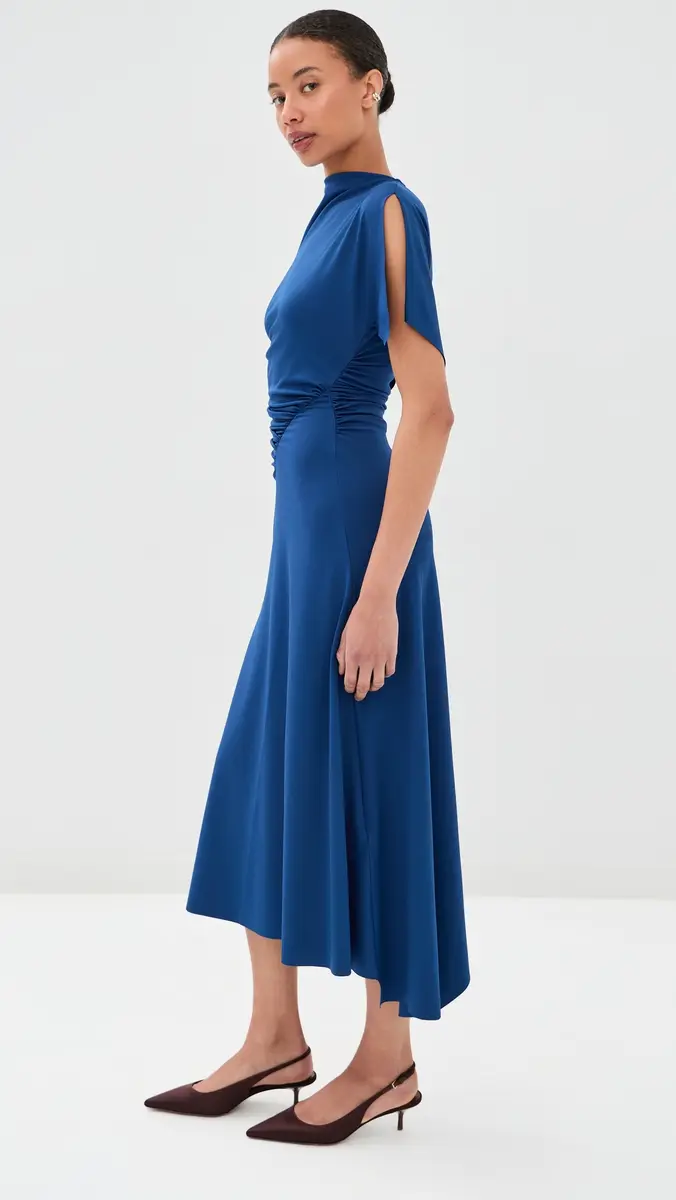 Victoria Beckham Blousey Midi Dress | Thumbnail 4