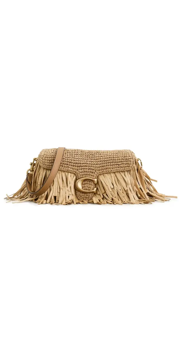 Coach Straw Tabby Shoulder Bag Natural One Size | Image 1 Coach Straw Tabby Shoulder Bag Natural One Size | Image 1