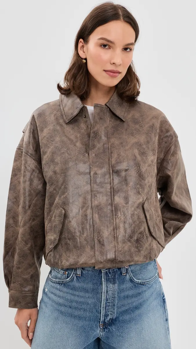 LIONESS Faux Leather Kenny Bomber | Thumbnail 2 LIONESS Faux Leather Kenny Bomber | Thumbnail 2
