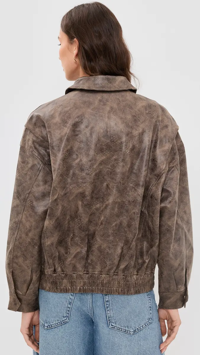 LIONESS Faux Leather Kenny Bomber | Thumbnail 3 LIONESS Faux Leather Kenny Bomber | Thumbnail 3