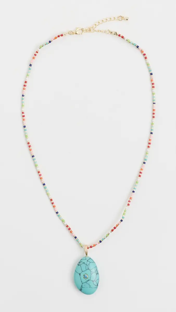 By Adina Eden Multicolor Beaded Drop Necklace | Thumbnail 4 By Adina Eden Multicolor Beaded Drop Necklace | Thumbnail 4