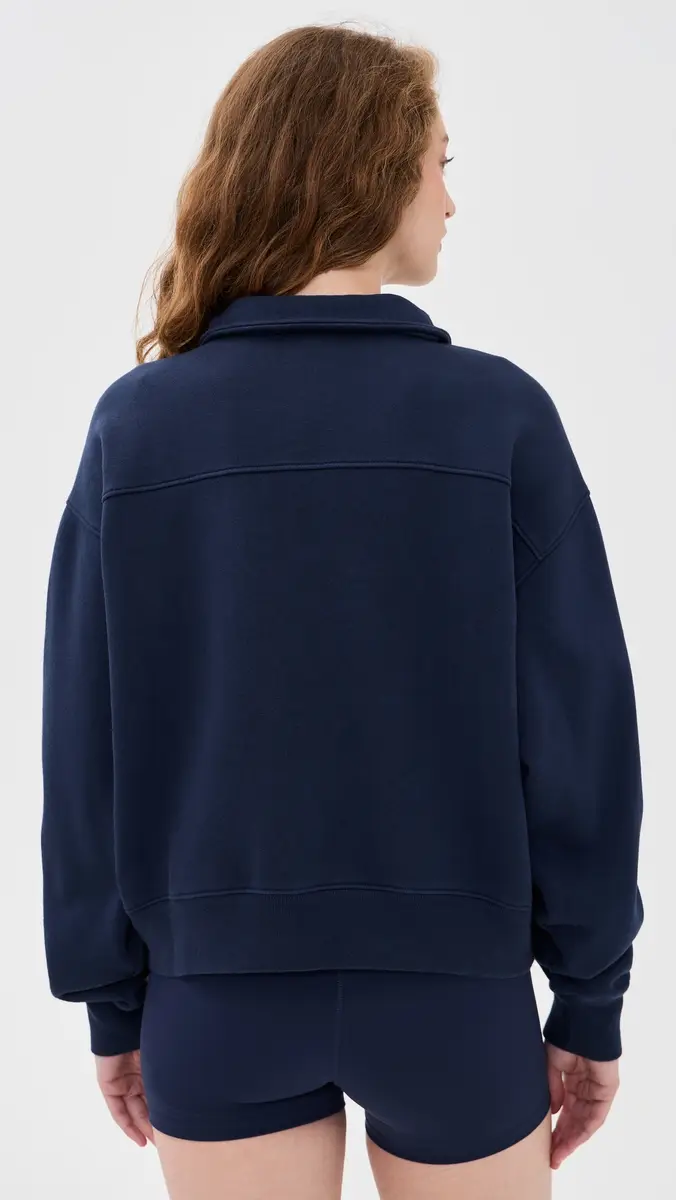 Sporty & Rich NY Crest Embroidered Quarter Zip | Thumbnail 3 Sporty & Rich NY Crest Embroidered Quarter Zip | Thumbnail 3
