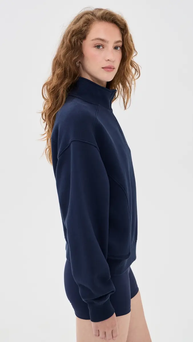 Sporty & Rich NY Crest Embroidered Quarter Zip | Thumbnail 4 Sporty & Rich NY Crest Embroidered Quarter Zip | Thumbnail 4