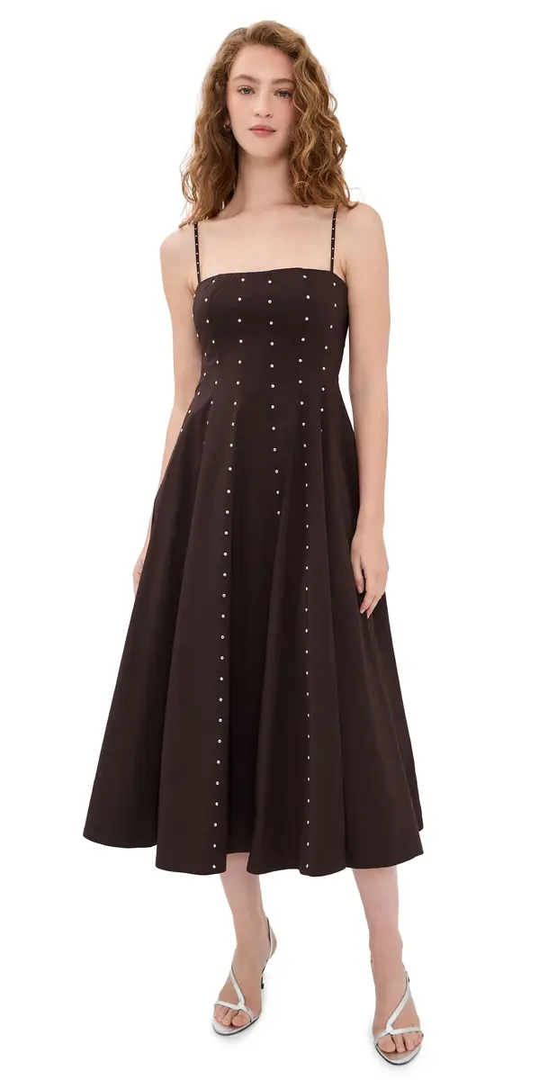 Staud Wylie Dress Earth Studs 2 | Image 1 Staud Wylie Dress Earth Studs 2 | Image 1