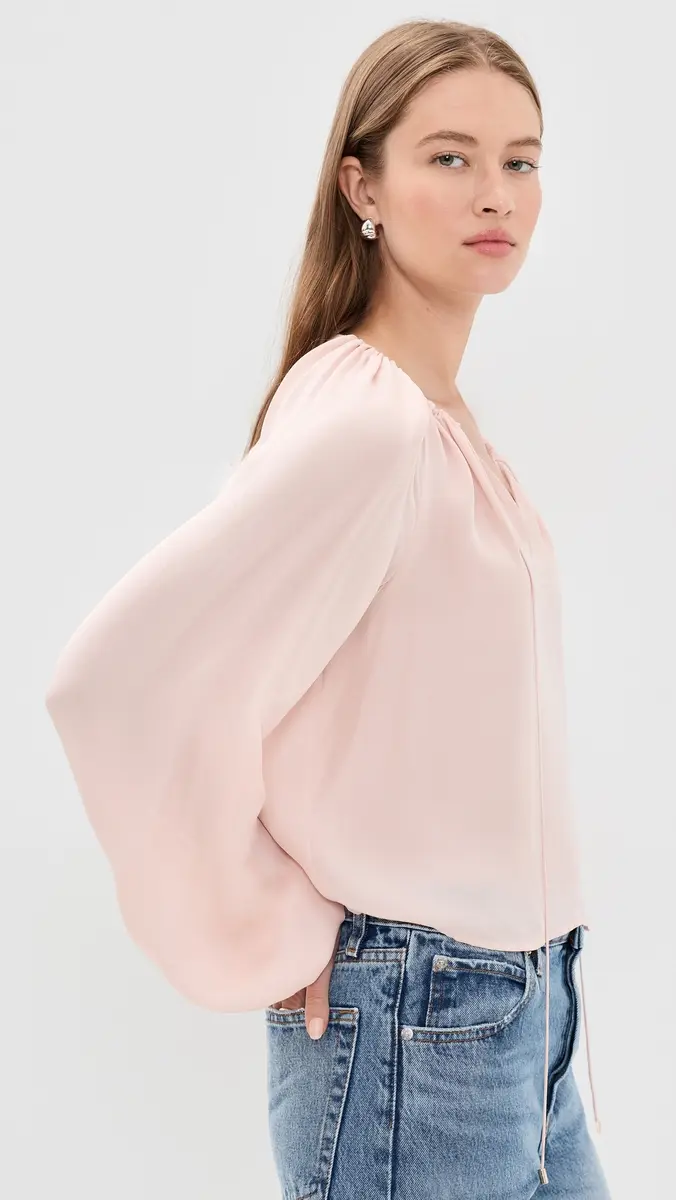 Frame The Silk Balloon Blouse | Thumbnail 4 Frame The Silk Balloon Blouse | Thumbnail 4