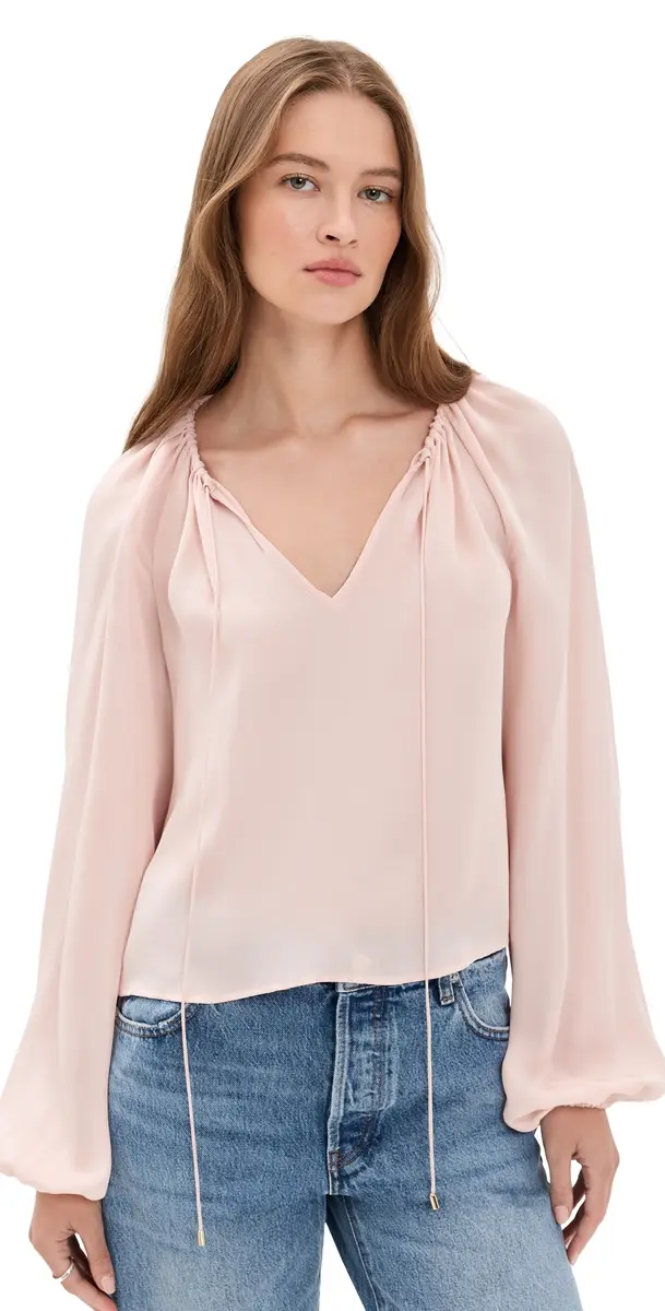 Frame The Silk Balloon Blouse Taffy M | Image 1 Frame The Silk Balloon Blouse Taffy M | Image 1