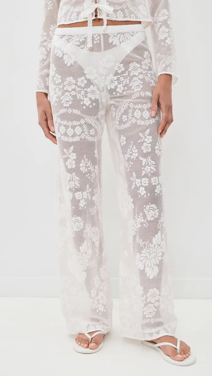 LoveShackFancy Jessia Coverup Pants | Thumbnail 2 LoveShackFancy Jessia Coverup Pants | Thumbnail 2