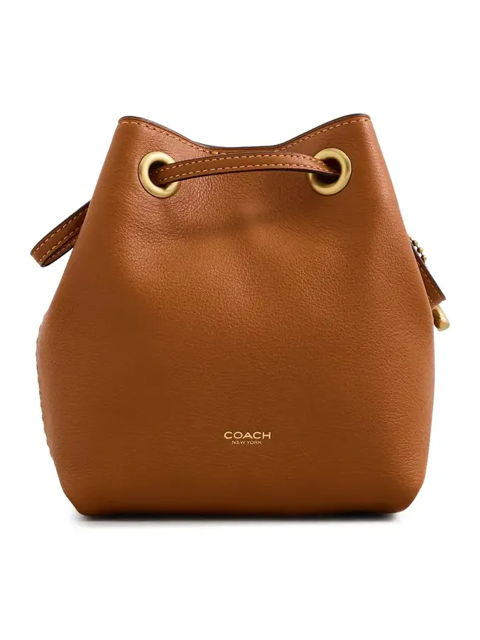 Leather Jade Drawstring Bucket Bag Leather Jade Drawstring Bucket Bag