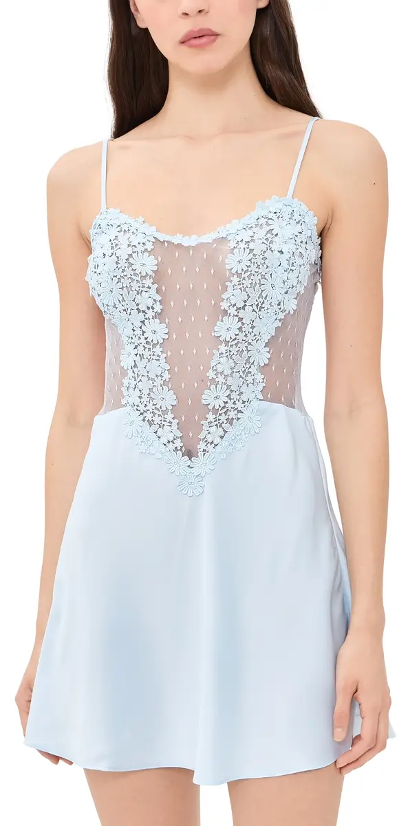 Flora Nikrooz Showstopper Chemise Ice Blue | Image 1 Flora Nikrooz Showstopper Chemise Ice Blue | Image 1