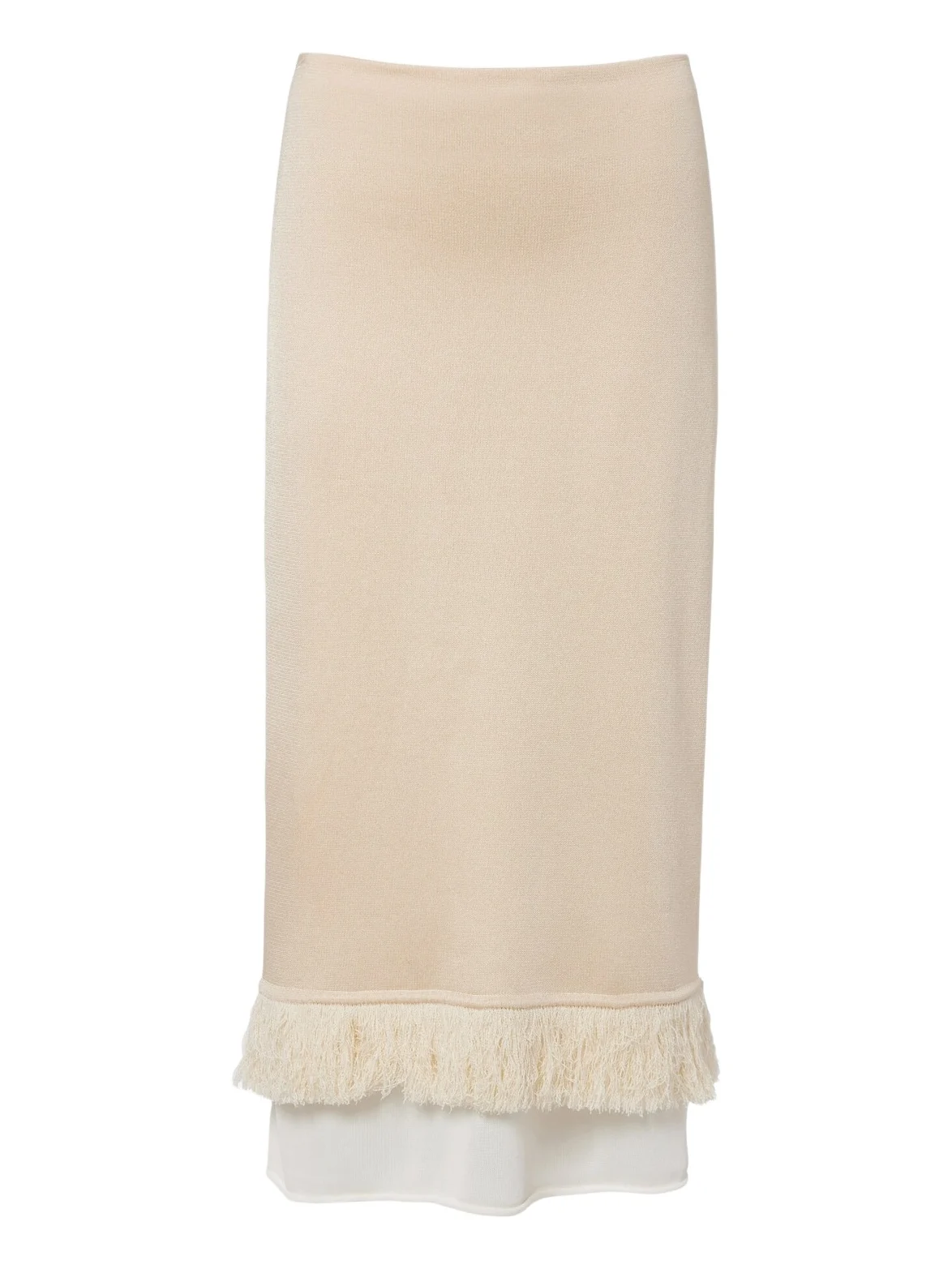 Layered knitted silk midi skirt Layered knitted silk midi skirt