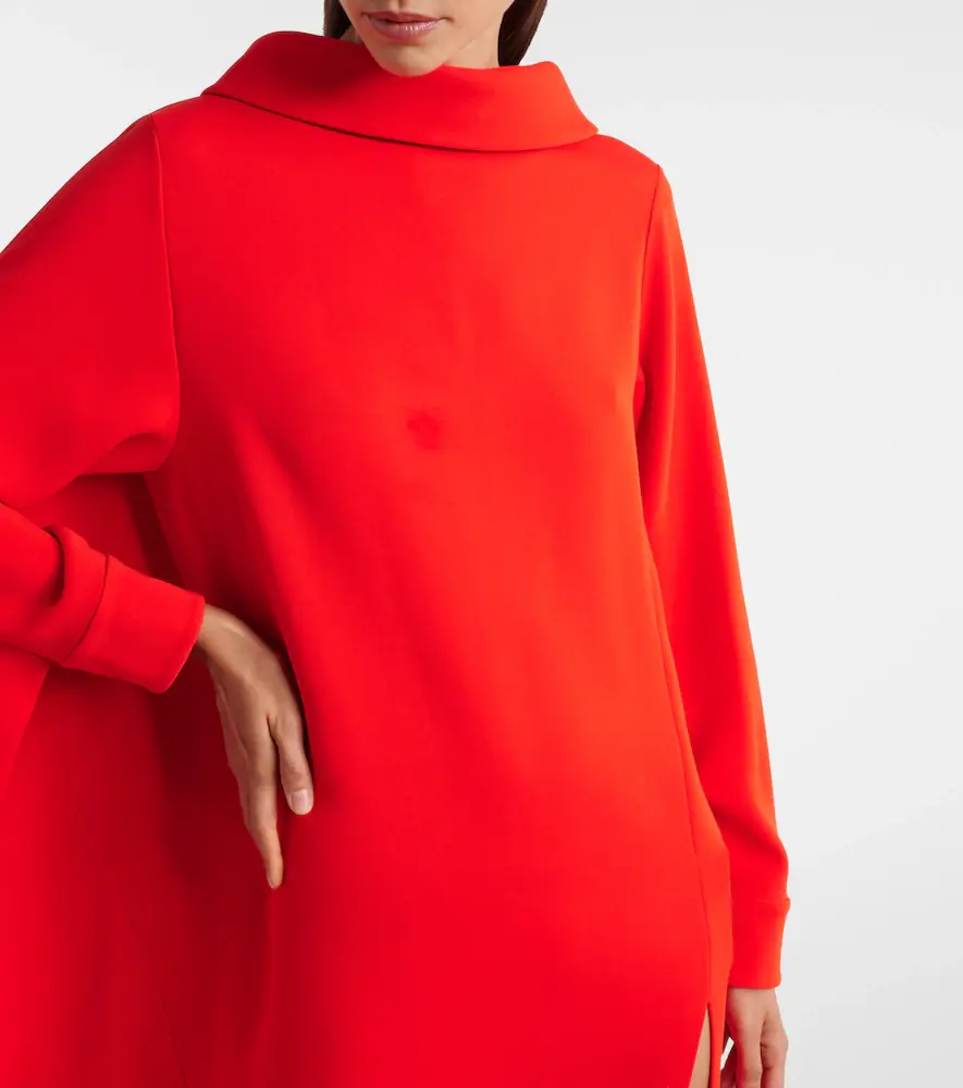 Balenciaga Caped silk and wool crêpe maxi dress | Thumbnail 5