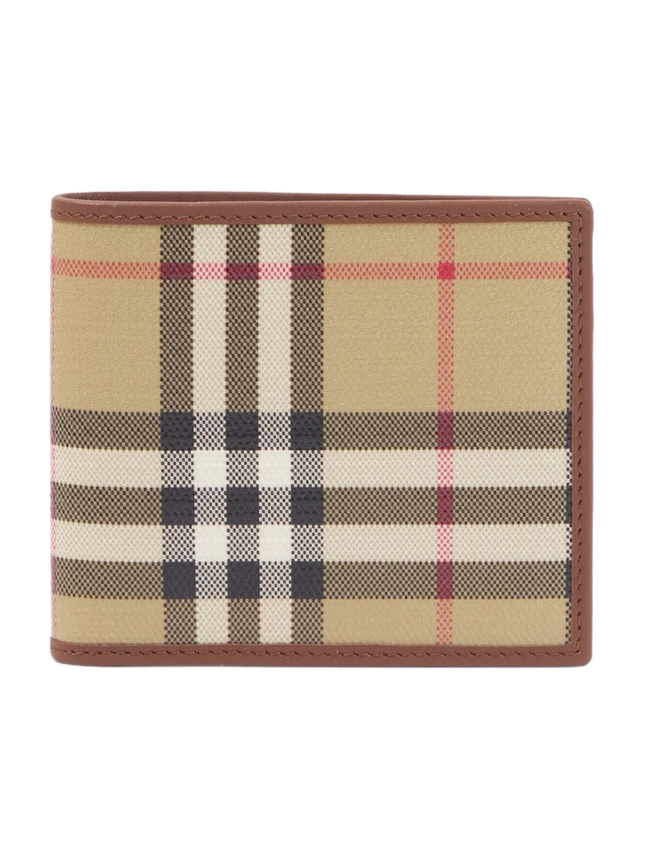 Burberry Check canvas bifold wallet