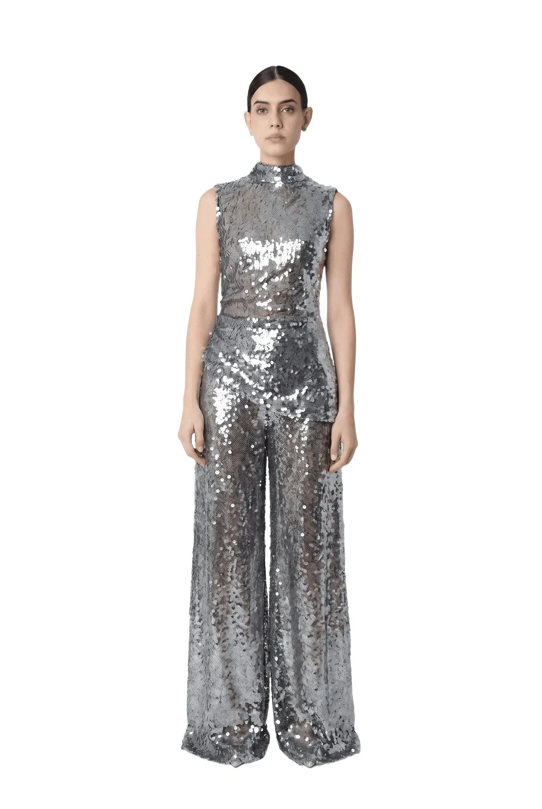 Lapointe Mesh Sequin Wide Leg Pant